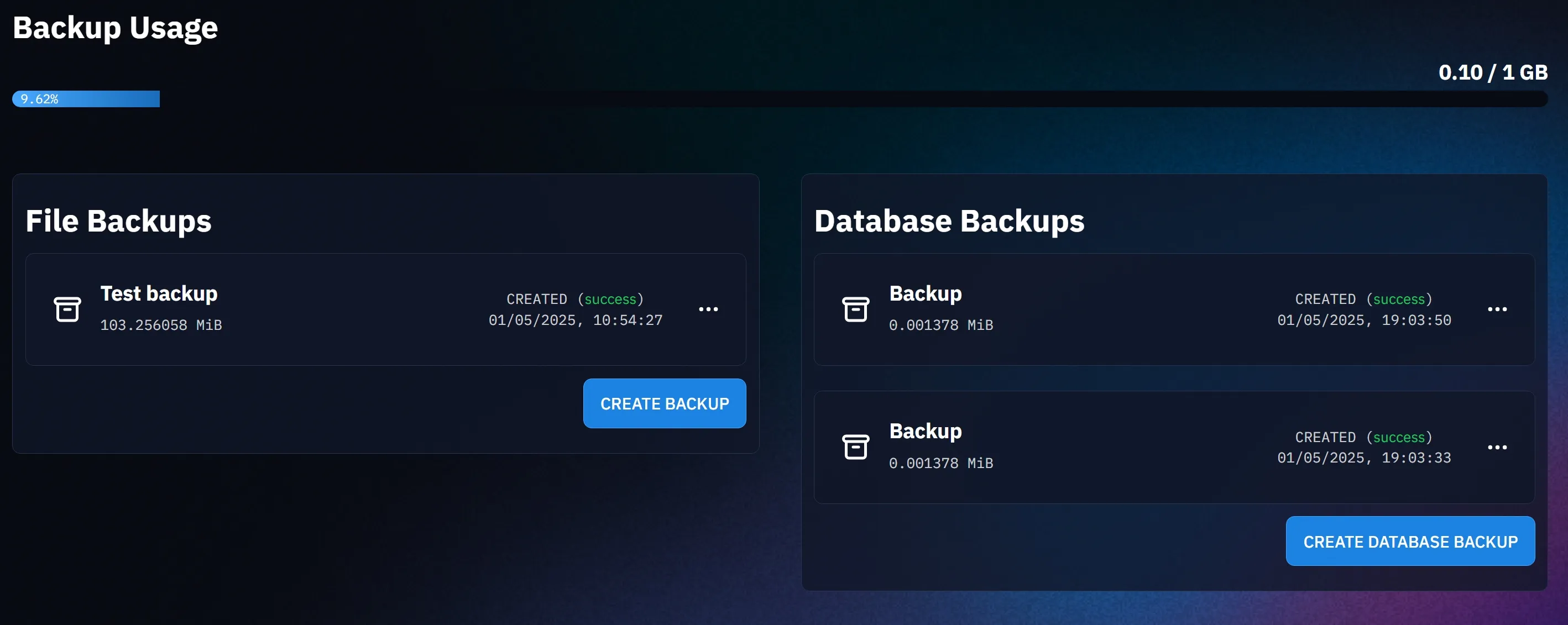 Automatic Backups background