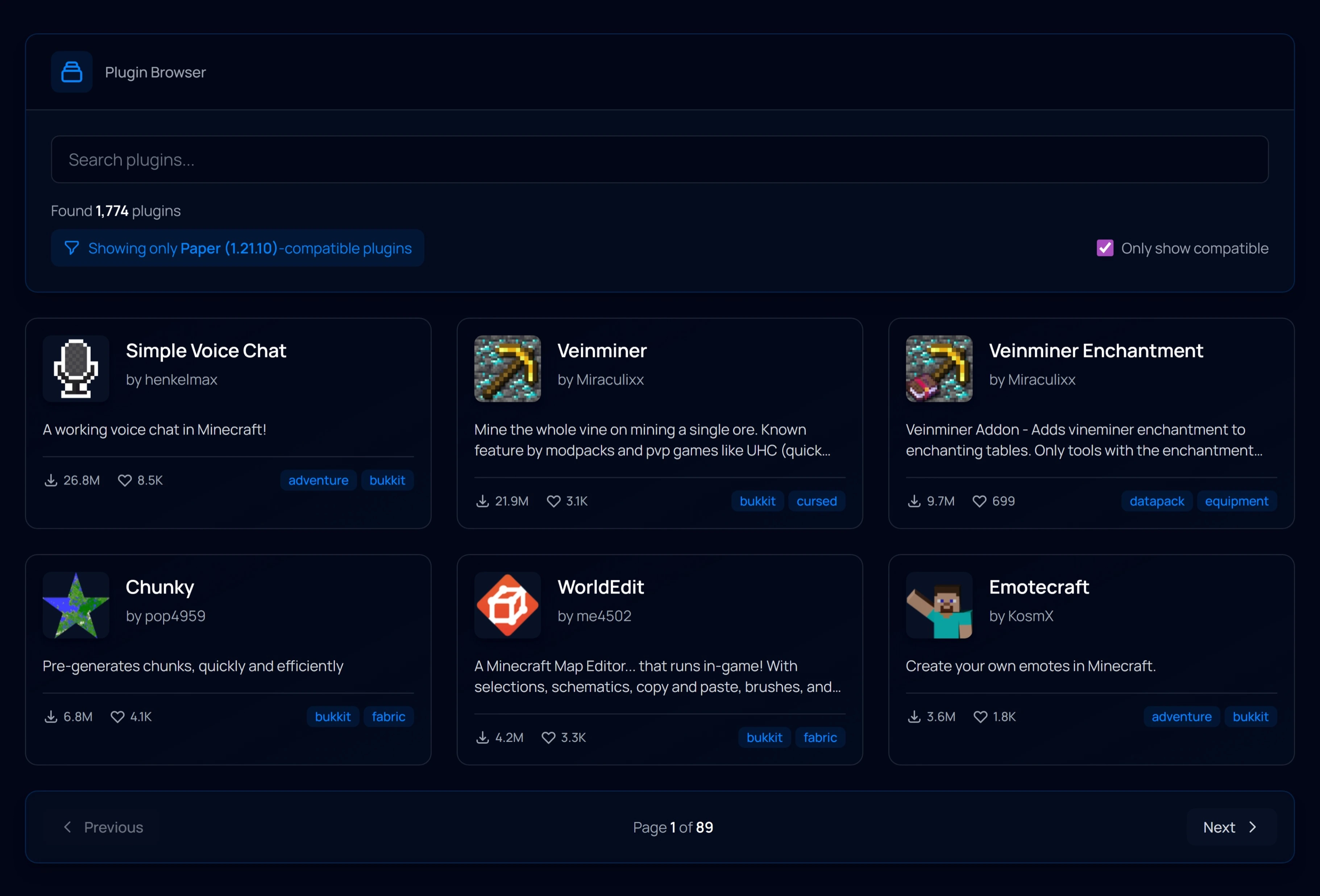 Mod Manager Interface